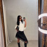 Lace skirt - Black