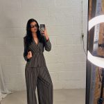 Jordan striped pantalon - Brown