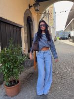 Queen hearts wide tall jeans - Denim blue - Afbeelding 2