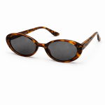 Slim oval sunglasses - Print brown