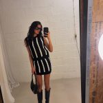 gestreept gebreid rokje