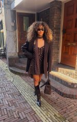 Bella polkadots dress - Brown