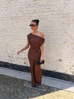 Lucy satin top - gold/brown - Afbeelding 2