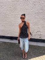 Scarf dot top - Black