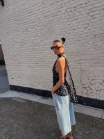 Scarf dot top - Black - Afbeelding 2