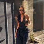 Nola polkadots top - Black/White