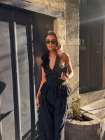 Nola polkadots top - Black/White