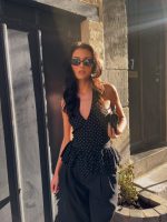 Nola polkadots top - Black/White - Afbeelding 3