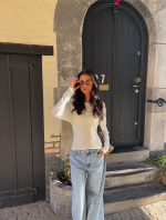 Noa off shoulder long sleeve - White