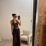 Celine halter topje ribbels - Brown