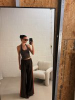 Celine halter topje ribbels - Brown