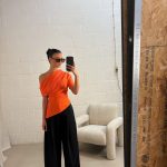Liva off shoulder top - Orange