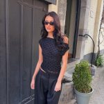 Kim polkadots top - Black