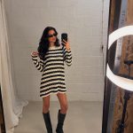 Eva gehaakte strepen jurk