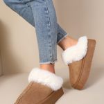 Fluffy sloffen - Camel