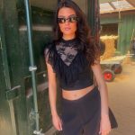 Demi Lace top - Black