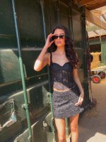 Vera flower skort - Black - Afbeelding 2