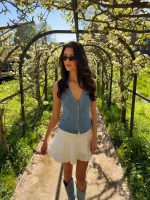 Denim halter top - Denim blue