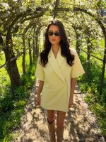 Short sleeve blazer - Butter Yellow