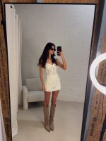 Vera flower corset top - Cream