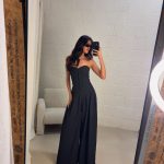 Strapless corset jumpsuit - Black