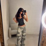 Lace corset top - Zwart