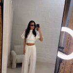 Femke open back blouse - White