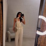 Emma off shoulder top- Beige