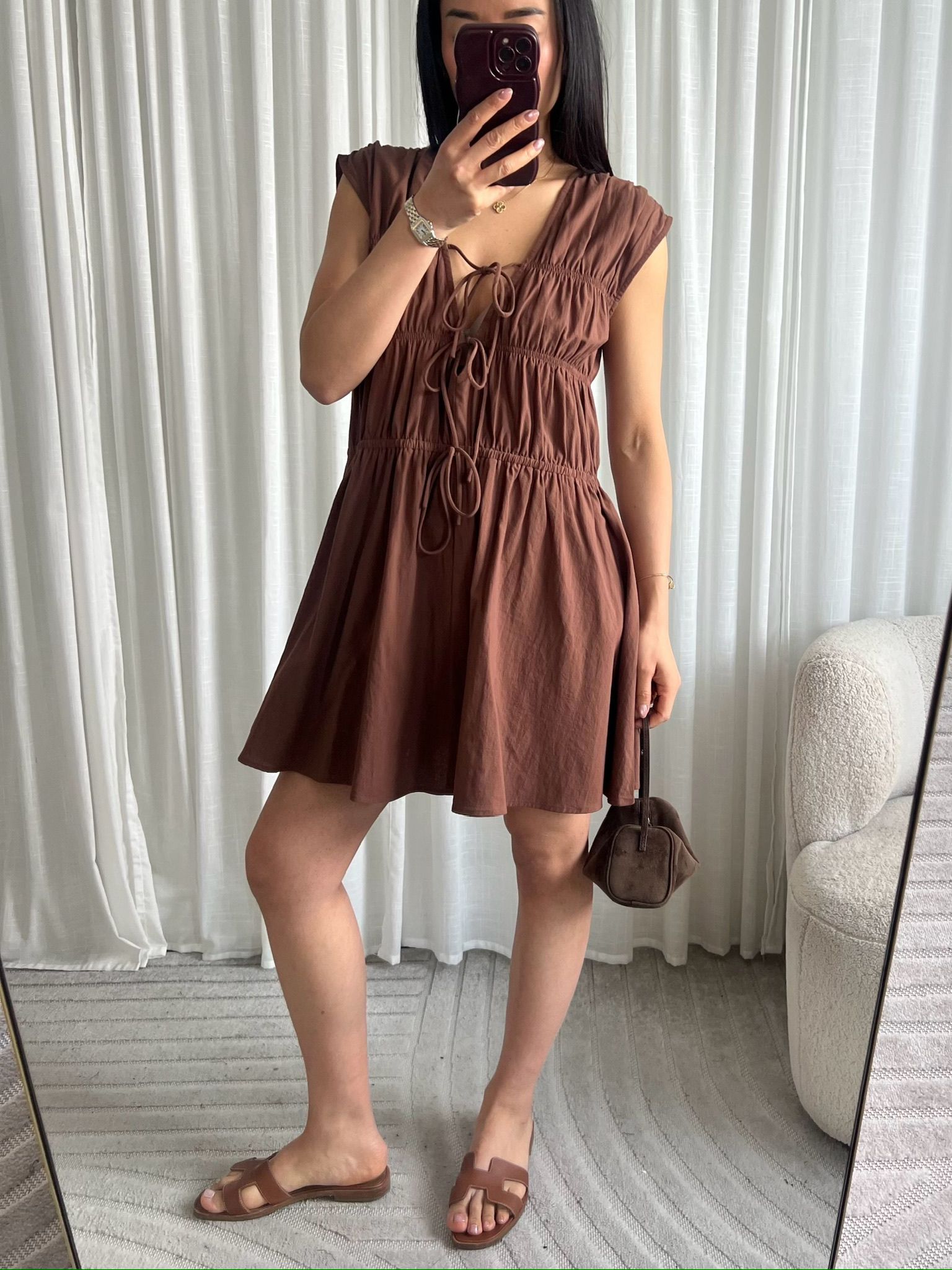 WhatsApp Image 2026-06-23 at 07.22.38 Anna dress - Brown - Afbeelding 1