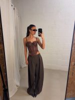 Valerie lace corset top - Brown - Afbeelding 2