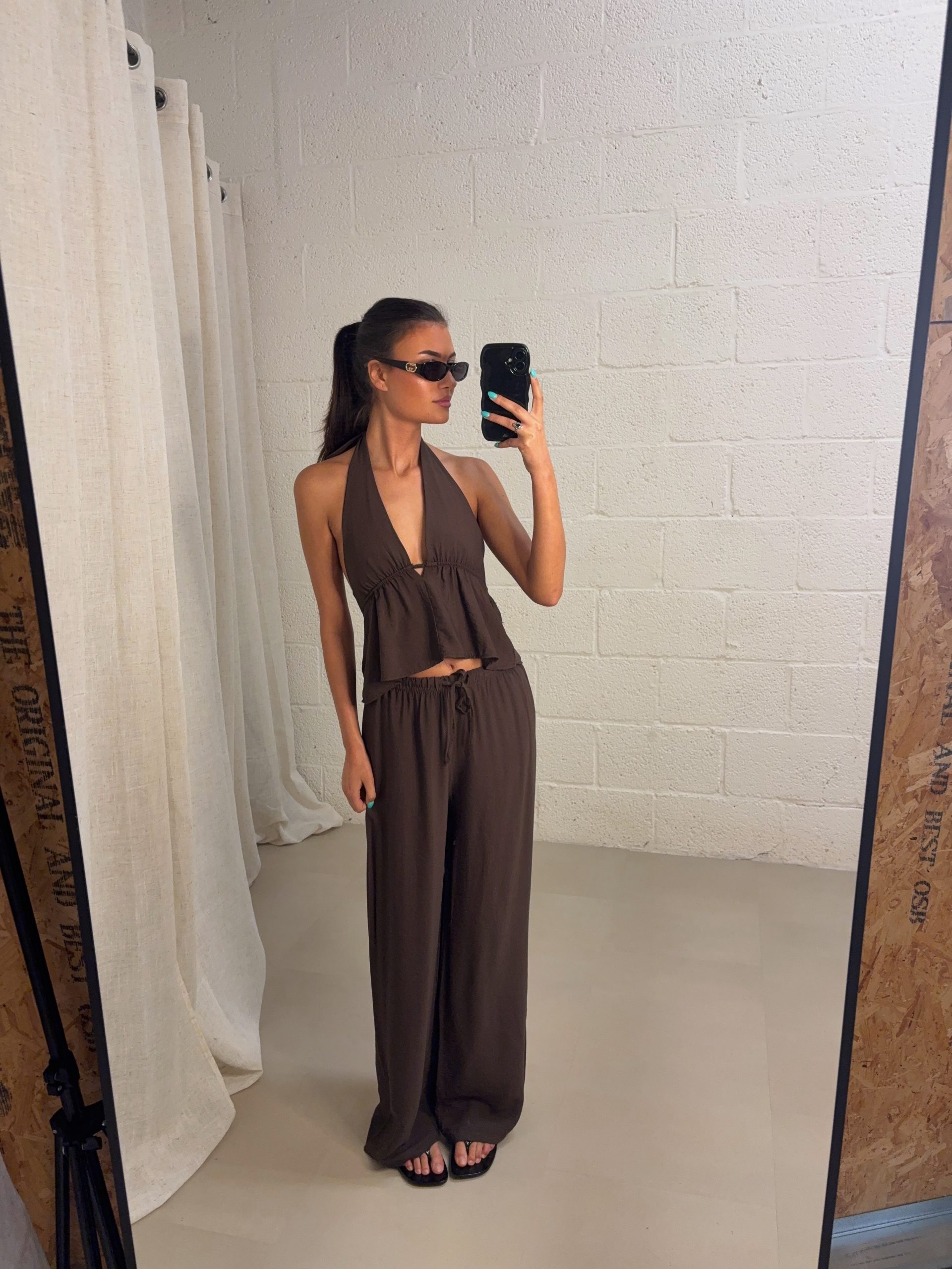 IMG_1020 Isabella halter set - Brown - Afbeelding 1