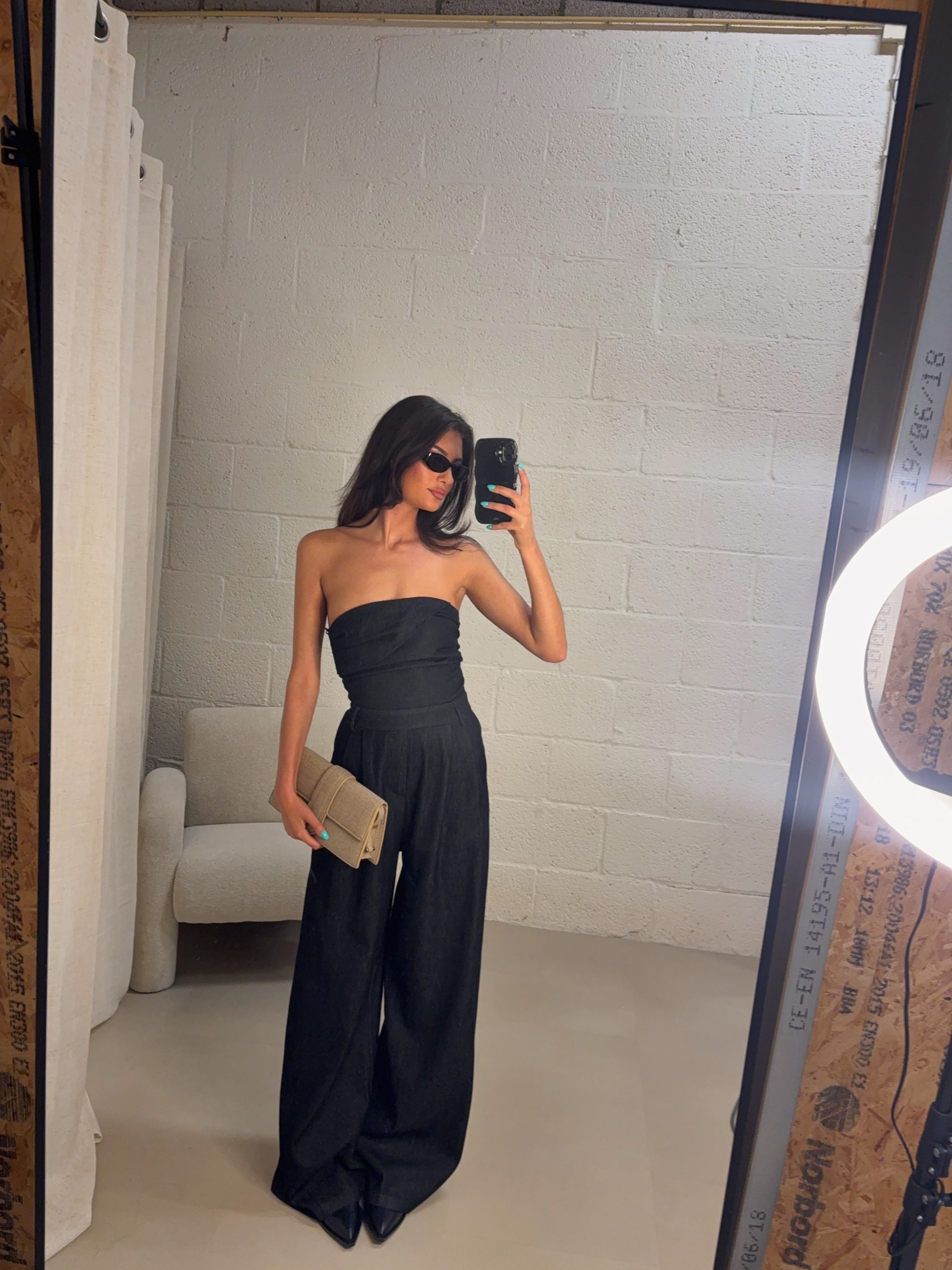 IMG_1319 PRE ORDER Floor Jumpsuit - Denim blue - Afbeelding 1