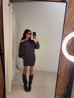 Celine Off shoulder dress - Brown - Afbeelding 2