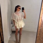 Khloé flower top - White