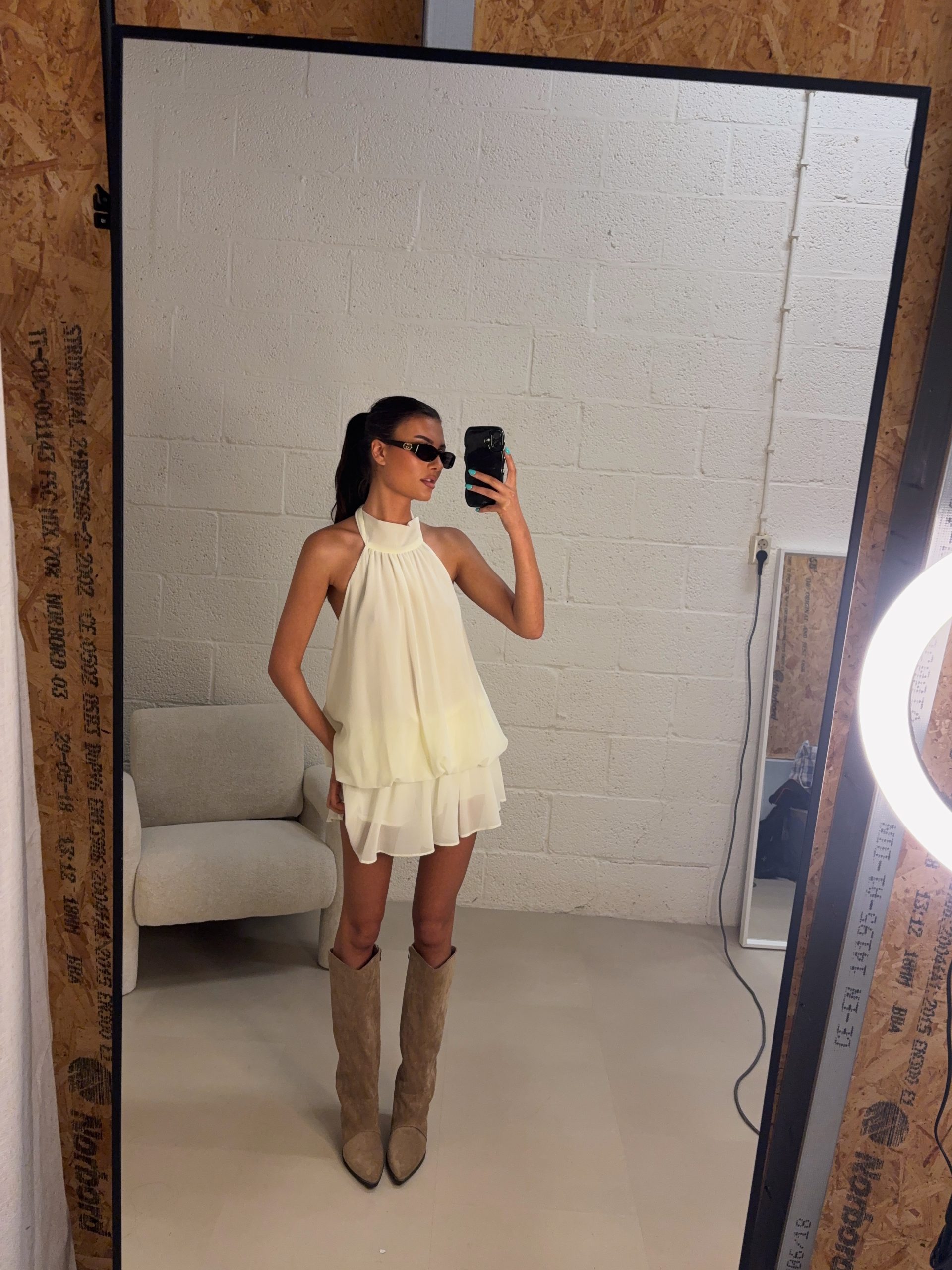 IMG_3456 Jennifer flowy dress - white - Afbeelding 1