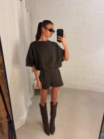 Esmee lounge set short - Brown
