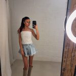 Nola glitter top - White