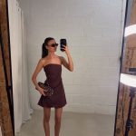Jacy strapless playsuit - Brown