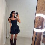 The complete balloon Dress stretch - Zwart