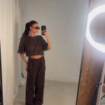 Saar feather top - Brown