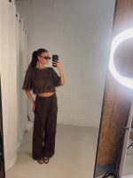 Saar feather top - Brown