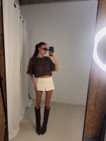 Saar feather top - Brown - Afbeelding 2