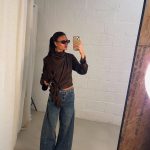 Sandy satin top - Bruin