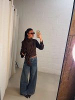 Sandy satin top - Bruin