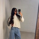 Lilly striped sweater - White/Brown