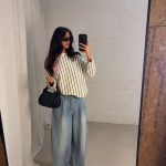 Stripe LA sweater - White