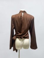 Sandy satin top - Bruin - Afbeelding 3