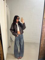 feline leather jack - brown - Afbeelding 3