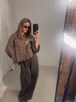 June checked blouse - Brown - Afbeelding 3