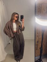 June checked blouse - Brown - Afbeelding 2